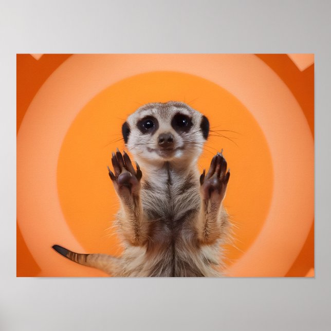 Poster Meerkat Faire Stop Main Gester (Devant)