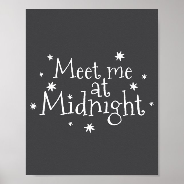 Poster Meet Me At Midnight New Year 2026 Romantic Countdo (Devant)