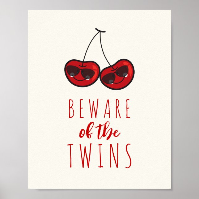 Poster Méfiez-vous du Cool Twins Cheeky Cherries Kid's Ar (Devant)