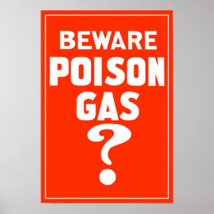 Poster Méfiez-vous du gaz toxique ? - WW1