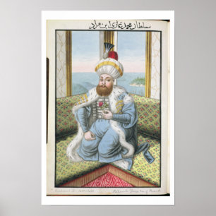 Poster Mehmed II (1432-1481), appelé Fatih, le Conquérant