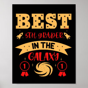 Poster MEILLEUR 5E NIVEAU DANS LA GALAXIE drôle mignon