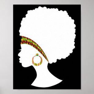 Poster Meilleur Africain Américain Kente Naturel Hair Clo