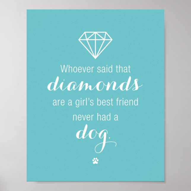 Poster Meilleur Ami de fille : Citation de chien Art Impr (Devant)