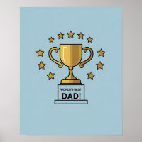 Meilleur Art numérique de trophée papa du monde