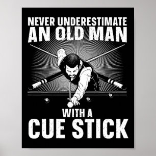 Poster Meilleur Billard Art Pour Hommes Grand-Père Billar