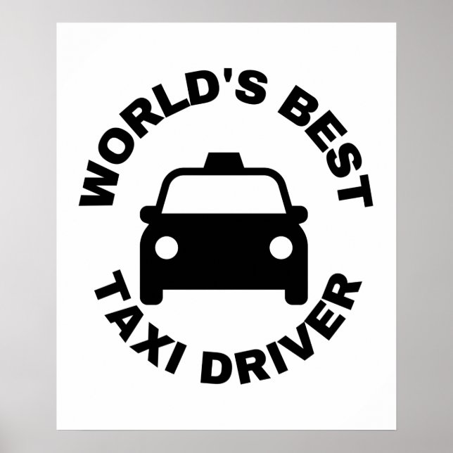 Poster meilleur chauffeur de taxi au monde (Devant)