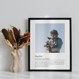 Poster Meilleur Chien Papa Jamais Personnalisé Français B