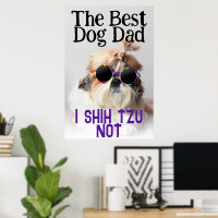 Meilleur chien papa Shih Tzu Pas mignon photo drôl