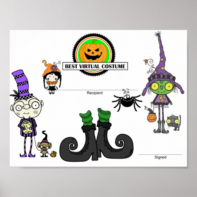 Poster Meilleur concours de costumes virtuels Halloween (Devant)