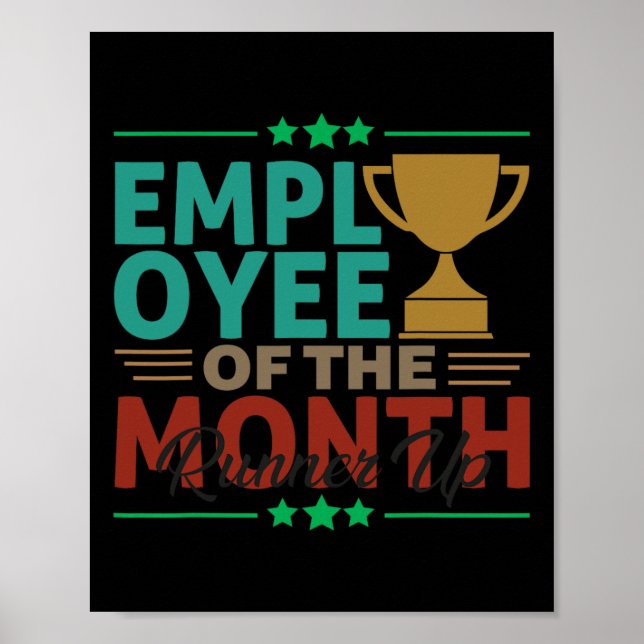 Poster Meilleur Employé Du Mois Runner Up Office (Devant)