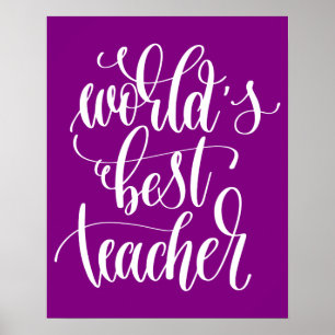 Poster Meilleur enseignant du monde