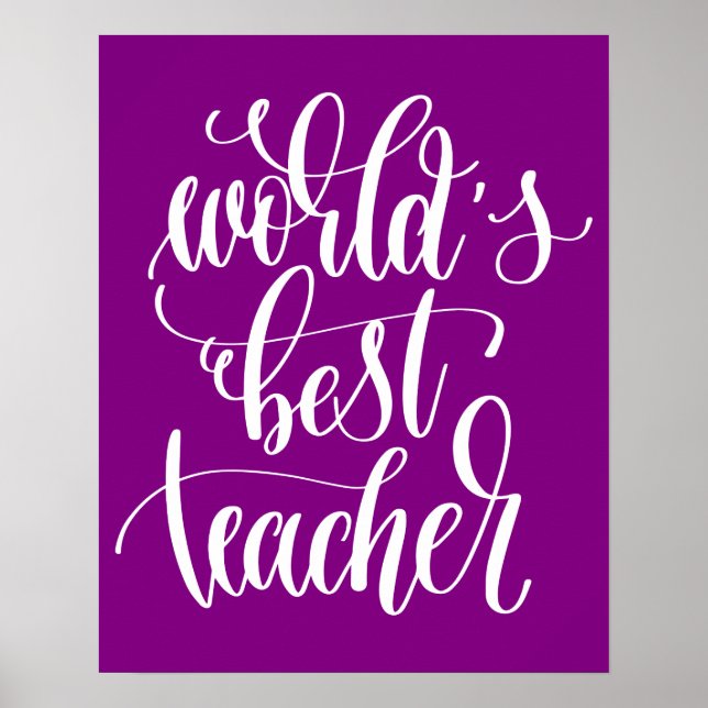 Poster Meilleur enseignant du monde (Devant)