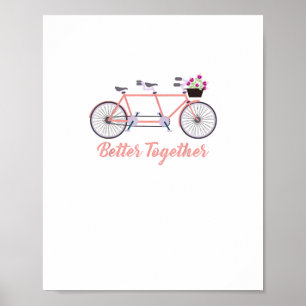 Poster Meilleur ensemble tandem vélo ensemble moderne dés