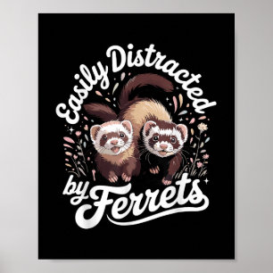 Poster Meilleur Ferret Art Pour Hommes Femmes Enfants Fer