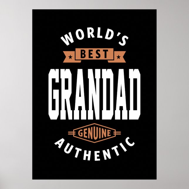 Poster Meilleur Grand-Père du monde (Devant)