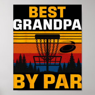 Poster Meilleur Grand-Père Joueur de Disc Golf Par
