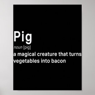 Poster Meilleur Hilaire Cochon et Bacon Définition Fun Ca