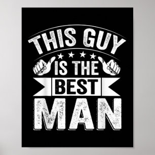 Poster Meilleur homme Mariage Groomsmen Funny Bride Bache