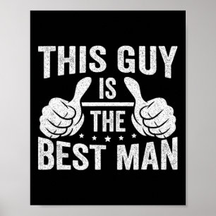 Poster Meilleur homme Mariage Groomsmen Funny Bride Bache