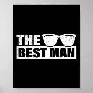 Poster Meilleur homme Mariage Groomsmen Funny Bride Bache