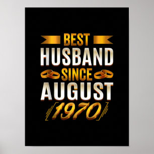Poster Meilleur Mari depuis août 1970 - Funny 50th