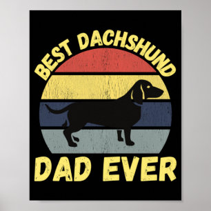 Poster Meilleur papa dachshund jamais citer drôle