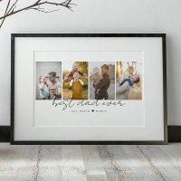 Meilleur papa Ever 4 Photos Collage Personnalisé