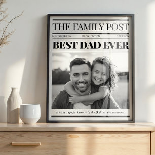 Poster Meilleur Papa Jamais Journal Photo personnalisée