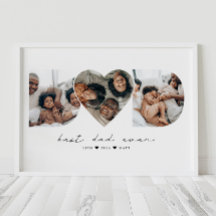 Meilleur Papa Jamais Photo Moderne Collage Cadeau 