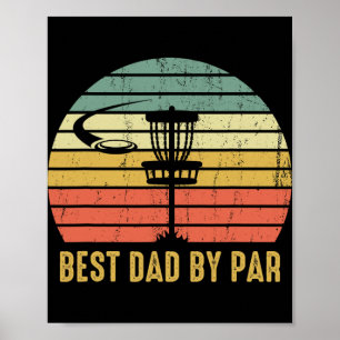 Poster Meilleur Papa Par Disc Golf Drôle Fête des Pères