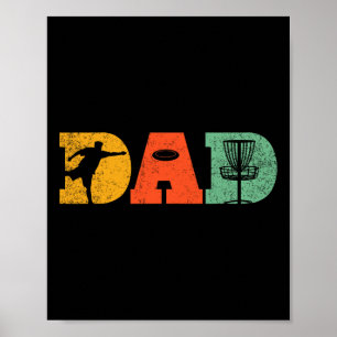 Poster Meilleur Papa Par Disc Golf Papa Disque Volant Jou