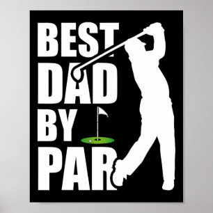 Poster Meilleur Papa Par Drôle Golf Fête des Pères Papa