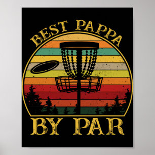 Poster Meilleur Papa Par Funny Disc Golfing Papa