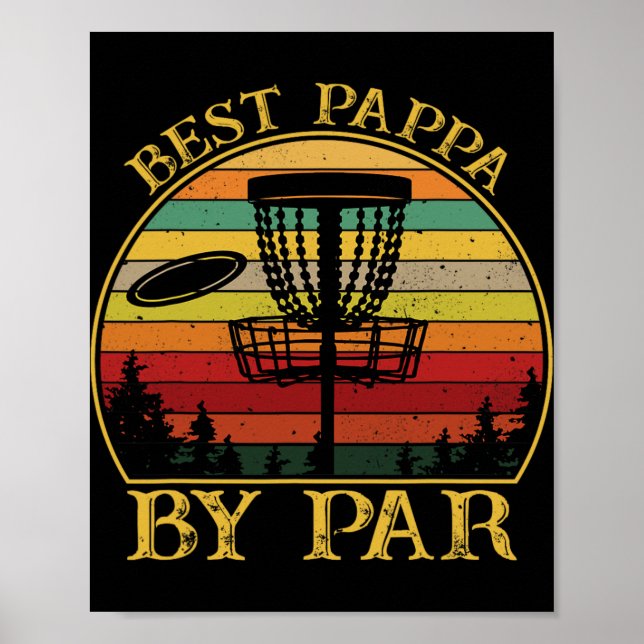 Poster Meilleur Papa Par Funny Disc Golfing Papa  (Devant)