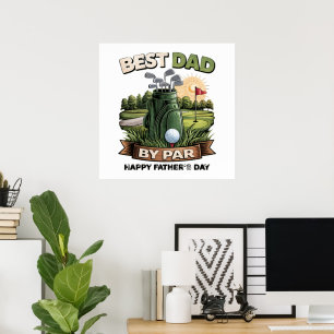 Poster Meilleur Papa Par Golf Papa Drôle