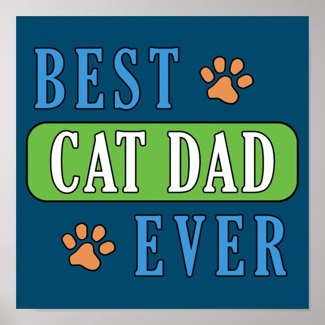 Poster Meilleur père de chat jamais (Devant)
