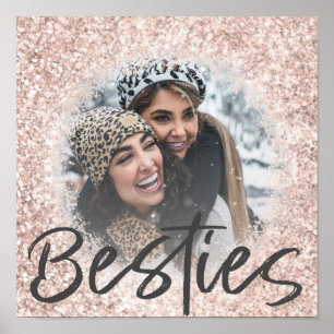 Poster Meilleur Rose Gold Parties scintillant photo