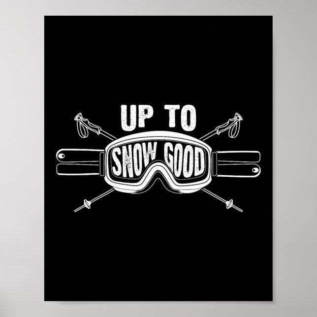 Poster Meilleur Snowboard Ski Ride Cadeau Skieurs Mignonn (Devant)