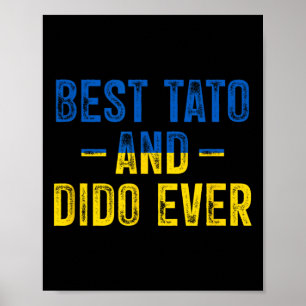 Poster Meilleur Tato et Dido jamais Drapeau de l'Ukraine