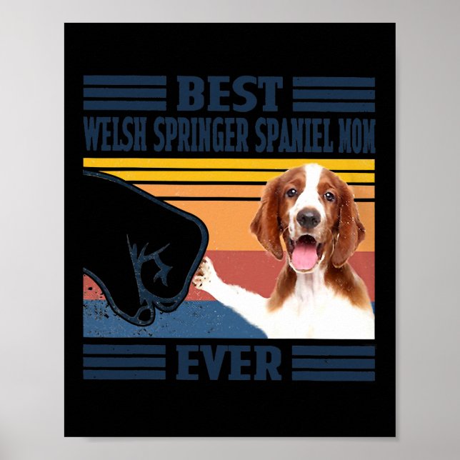 Poster Meilleur Welsh Springer Spaniel Maman Jamais Drôle (Devant)