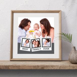 Poster Meilleure famille jamais Collage photo personnalis