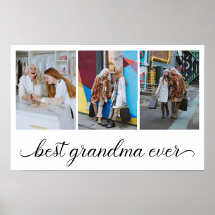 Poster Meilleure Grand-mère Ever 3 Collage de Photos