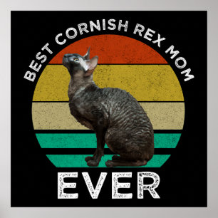 Poster Meilleure Maman de Cornish Rex de tous les temps