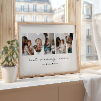 Meilleure Maman Ever Collage Photo Moderne Fête de