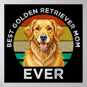 Poster Meilleure maman Golden Retriever de tous les temps