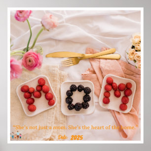 Poster Meilleure maman jamais - Amour, maison et famille