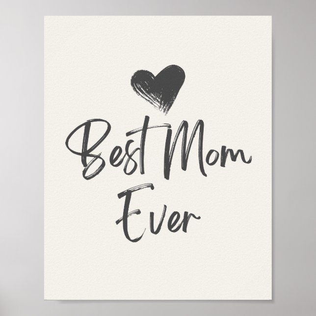 Poster Meilleure maman jamais, cadeau du jour de la mère (Devant)