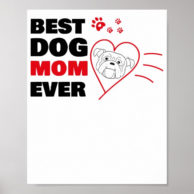 Poster Meilleure mère de chien (Devant)