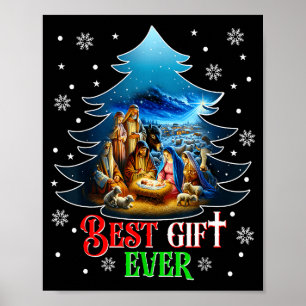 Poster Meilleure scène de Noël de Jésus de la Nativité Jo